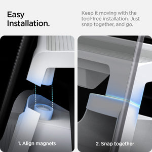 Tool-free installation steps for Spigen TO227H organizer
