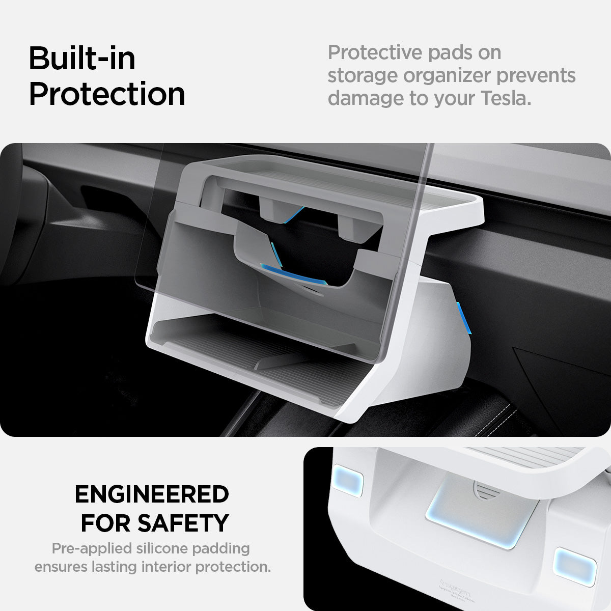 Protective contact surfaces on Spigen TO227H organizer