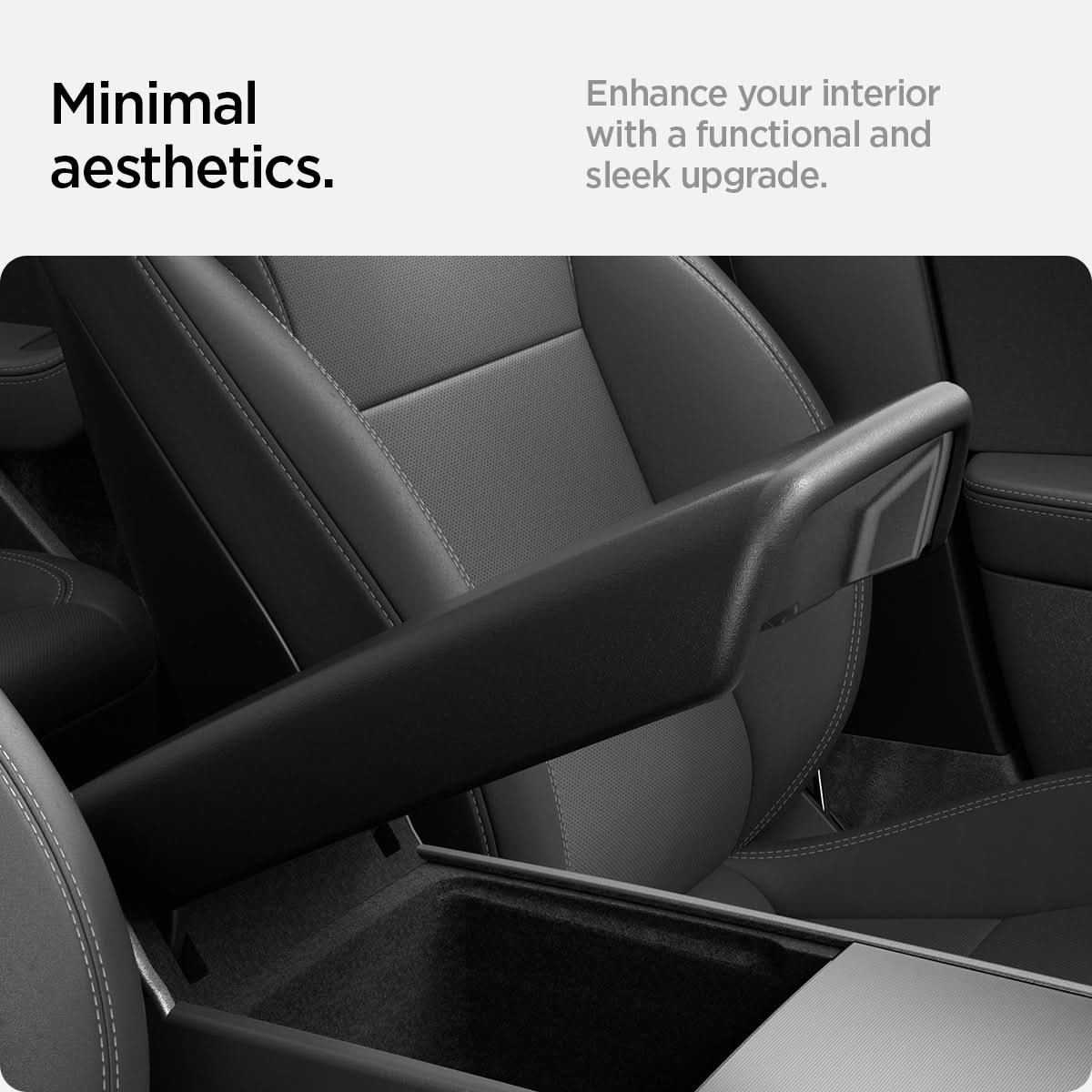 Spigen Tesla Model 3 Highland / Model Y Juniper Armrest Cover – Black official detail 11