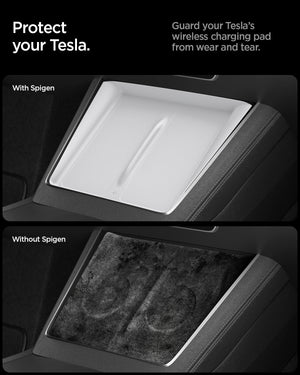 White Spigen TO261JH Tesla Model Y Juniper charging pad cover feature view 8