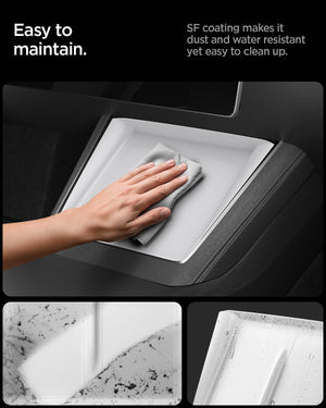 White Spigen TO261JH Tesla Model Y Juniper charging pad cover feature view 5
