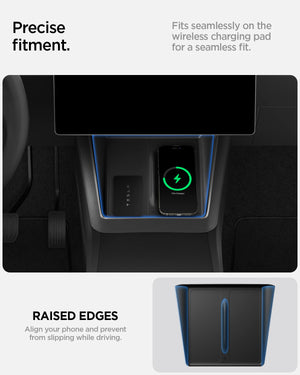 Black Spigen TO261JH Tesla Model Y Juniper charging pad cover feature view 9