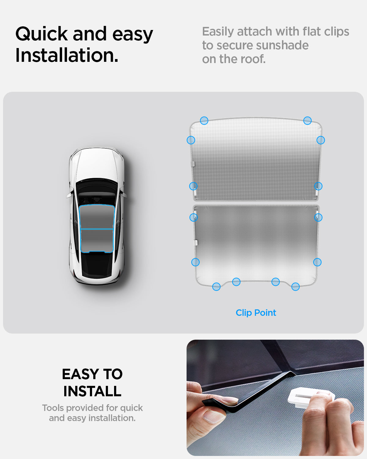 Spigen TO261YJ Tesla Model Y Juniper CryoShade feature and installation view 8