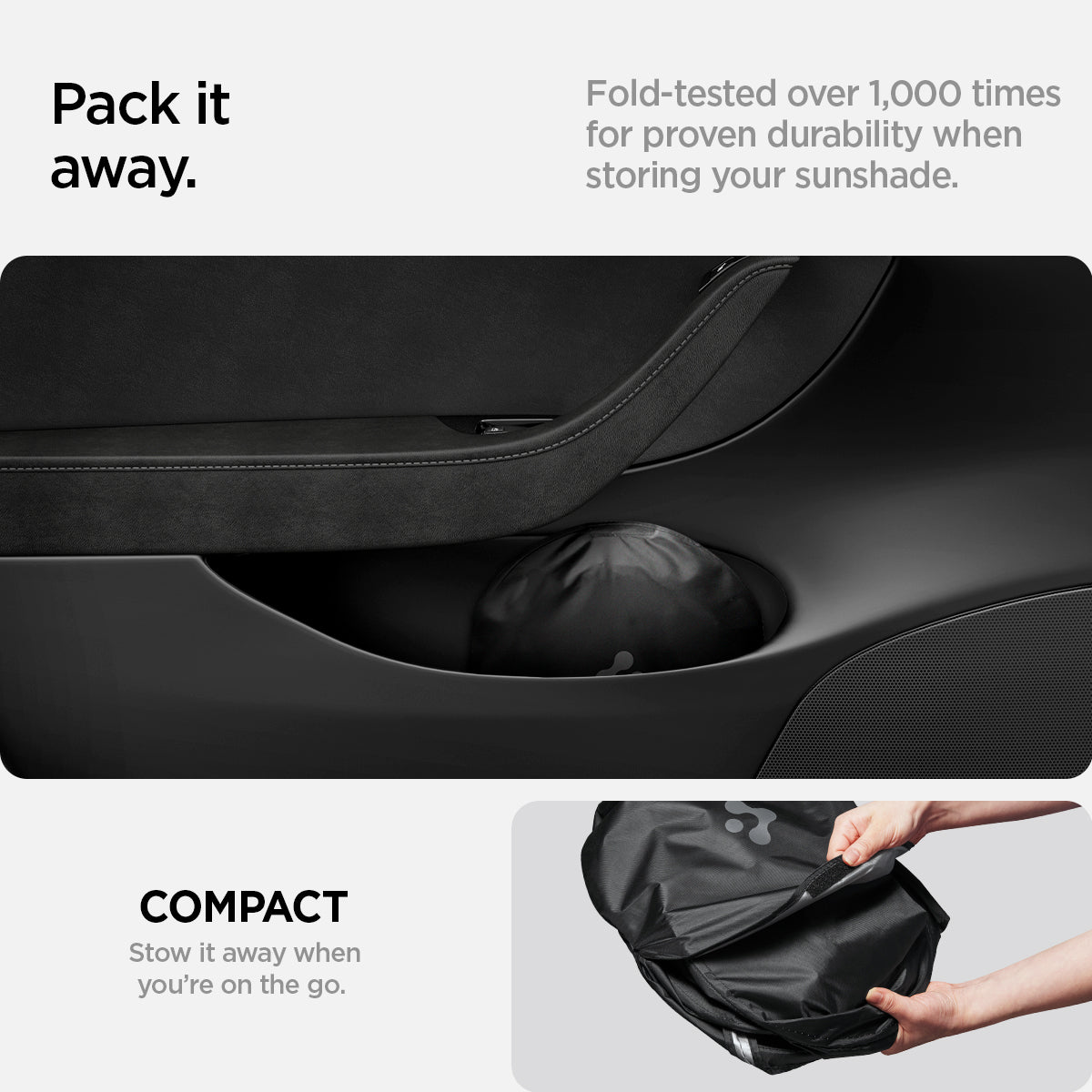 Spigen Tesla Model S CryoShade Windshield Sunshade – official detail 7