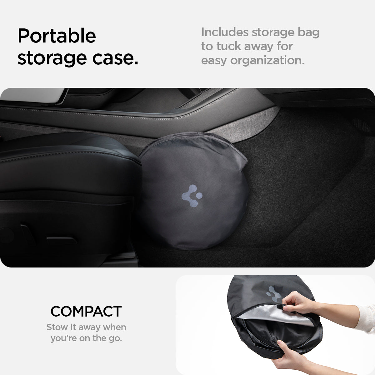 Spigen Tesla Model X CryoShade Windshield Sunshade – official detail 9