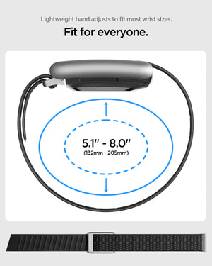 Spigen WHOOP 5.0 Replacement Band – WBF3 — Black, fit, construction or use view 13