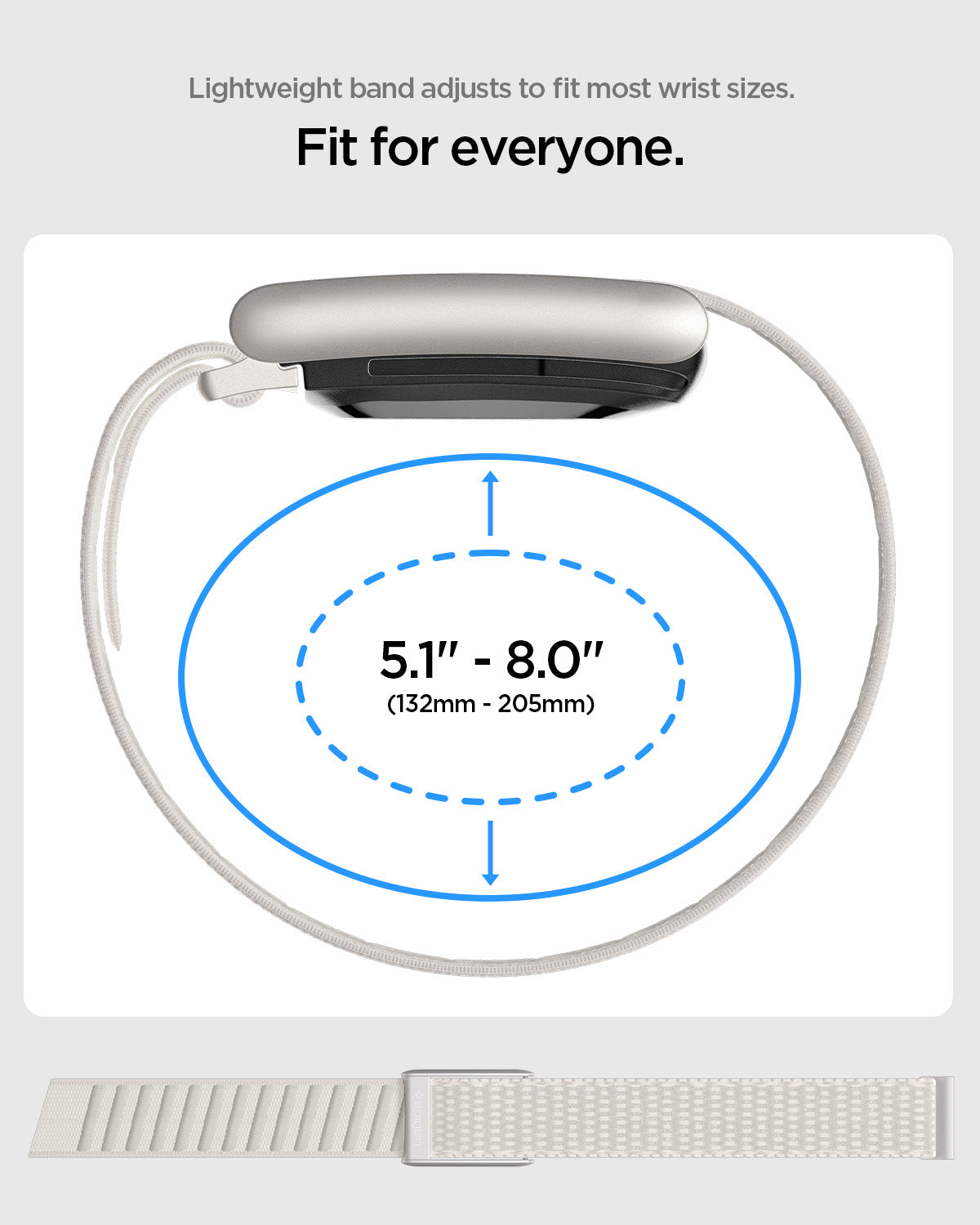 Spigen WHOOP 5.0 Replacement Band – WBF3 — Starlight, fit, construction or use view 29