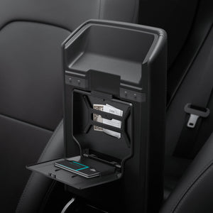 Spigen Tesla hidden storage box installed in refreshed center console