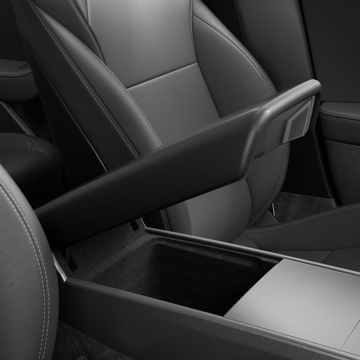Spigen Tesla Model 3 Highland / Model Y Juniper Armrest Cover – Black official detail 3