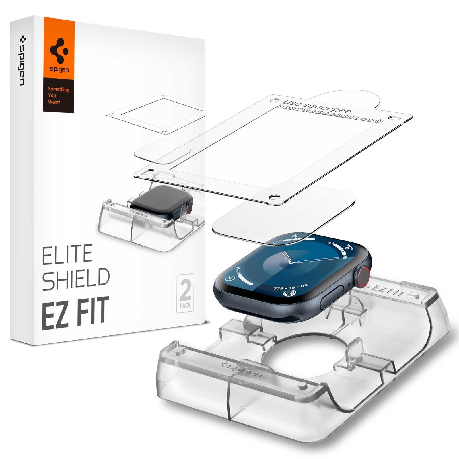 Spigen Apple Watch 11/10 Series Screen Protector EliteShield EZ Fit (2 Pack) view 14
