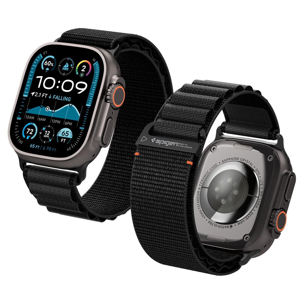 Spigen Apple Watch Band WBF1 Watch Band Compatible with Ultra 3/2/1 (49mm), Series 11/10 (46mm), 9/8/7 (45mm), 6/5/4