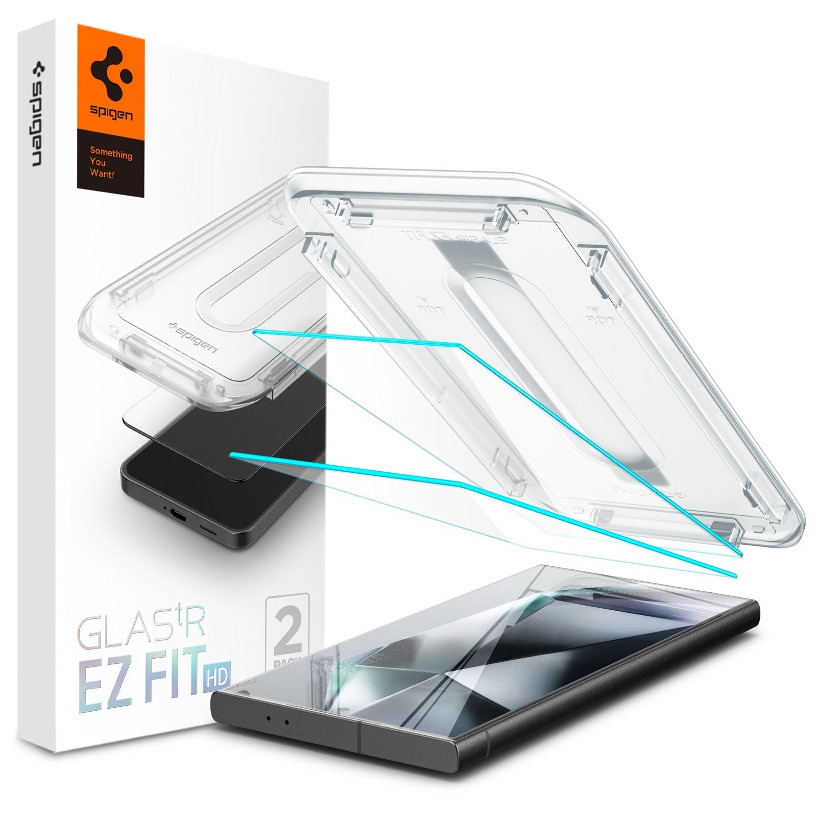 Spigen Galaxy S24 Ultra / S24 Plus / S24 Screen Protector GLAS.tR EZ Fit HD (2 Pack)