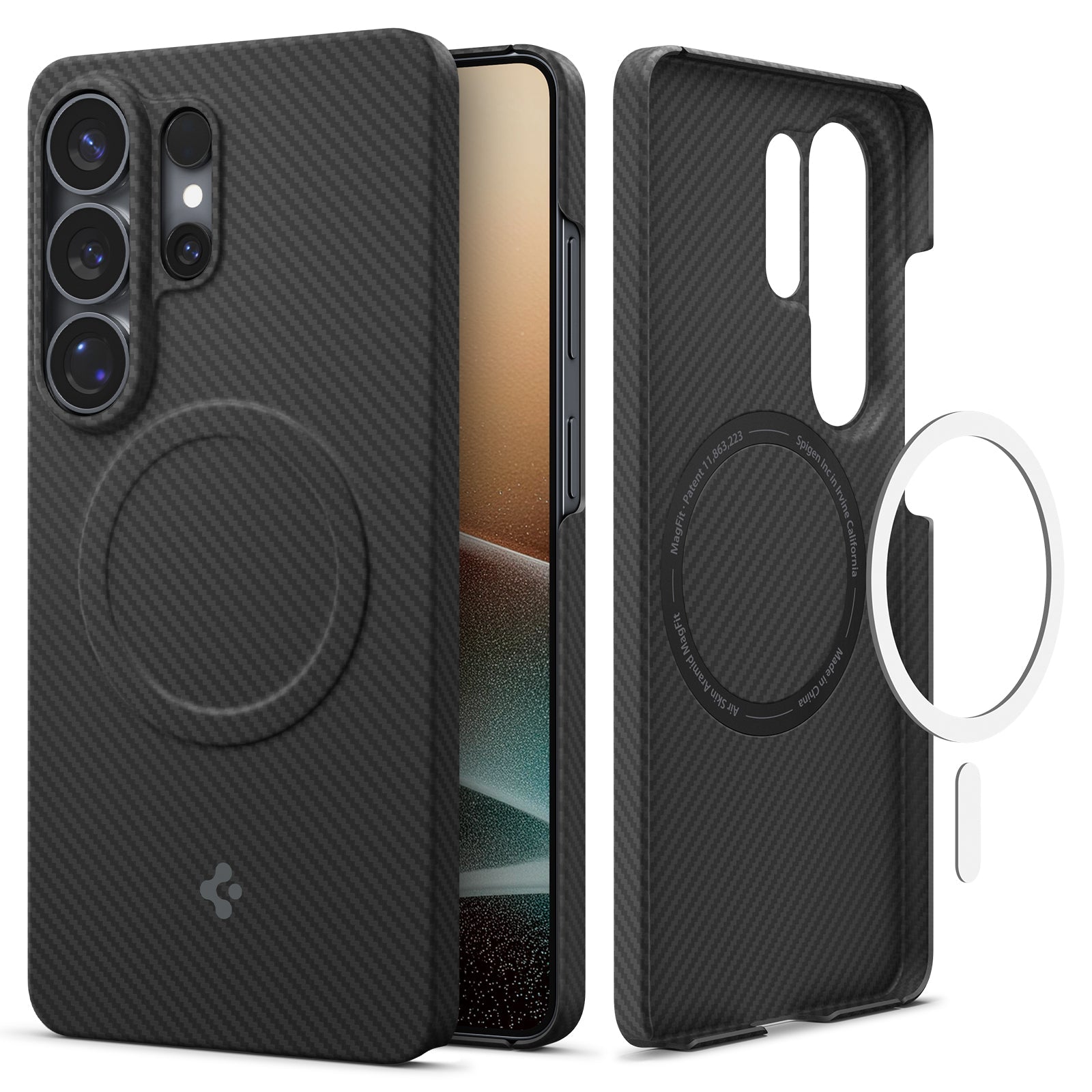 Spigen Galaxy S26 Ultra Case – Air Skin Aramid MagFit – Black – product view 1