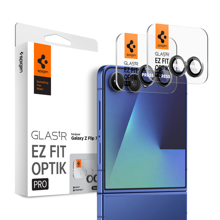 Spigen Galaxy Z Flip 8 / Z Flip 7 Lens Protector - Glas.tR EZ Fit Optik Pro HD (2 Pack)