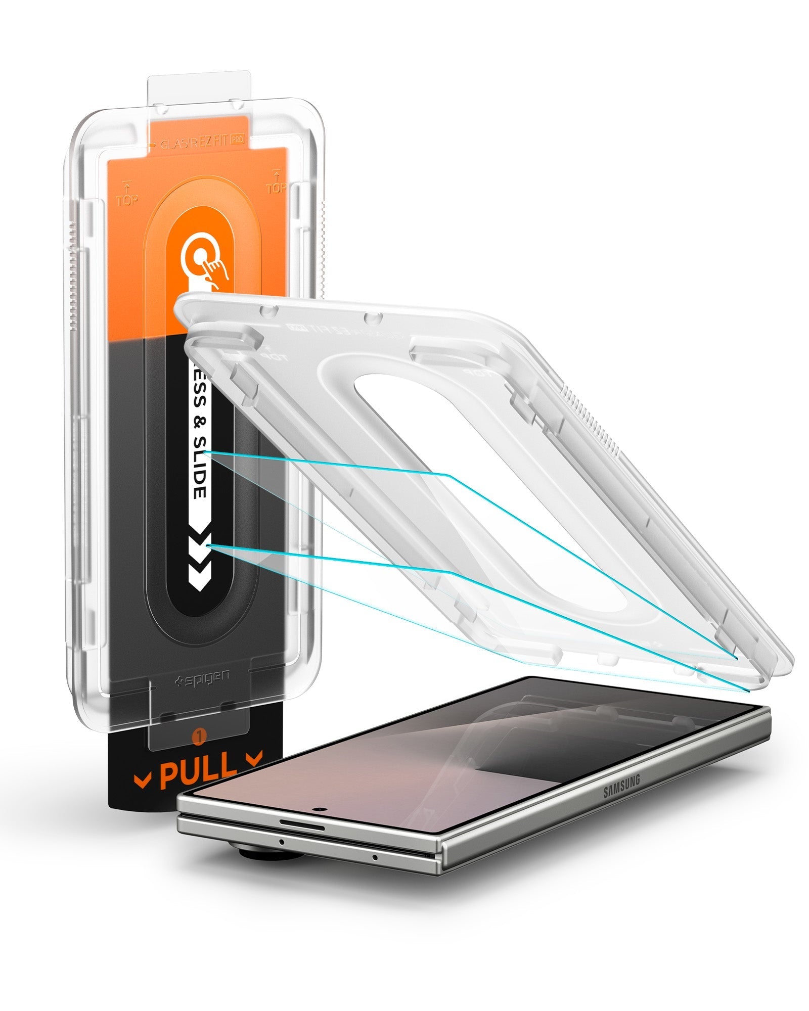 Spigen Galaxy Z Fold 7 Screen Protector GLAS.tR EZ Fit Pro HD (2 Pack) view 2
