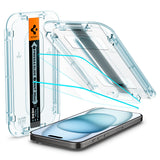 Spigen iPhone 15 Pro Max / 15 Pro / 15 Plus / 15 Screen Protector GLAS.tR EZ Fit | Sensor Protected (2 Pack) view 20