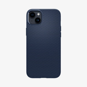 ACS05038 - iPhone 14 Case Liquid Air in navy blue showing the back