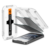 Spigen iPhone 17e / 16e / 14 / 13 / 13 Pro Screen Protector GLAS.tR EZ Fit Privacy view 2