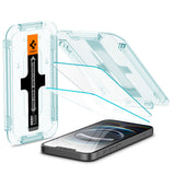 Spigen iPhone 17e / 16e / 14 / 13 Pro / 13 Screen Protector GLAS.tR EZ Fit | Sensor Protected (2 Pack)