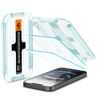 Spigen iPhone 17e / 16e / 14 / 13 Pro / 13 Screen Protector GLAS.tR EZ Fit | Sensor Protected (2 Pack)