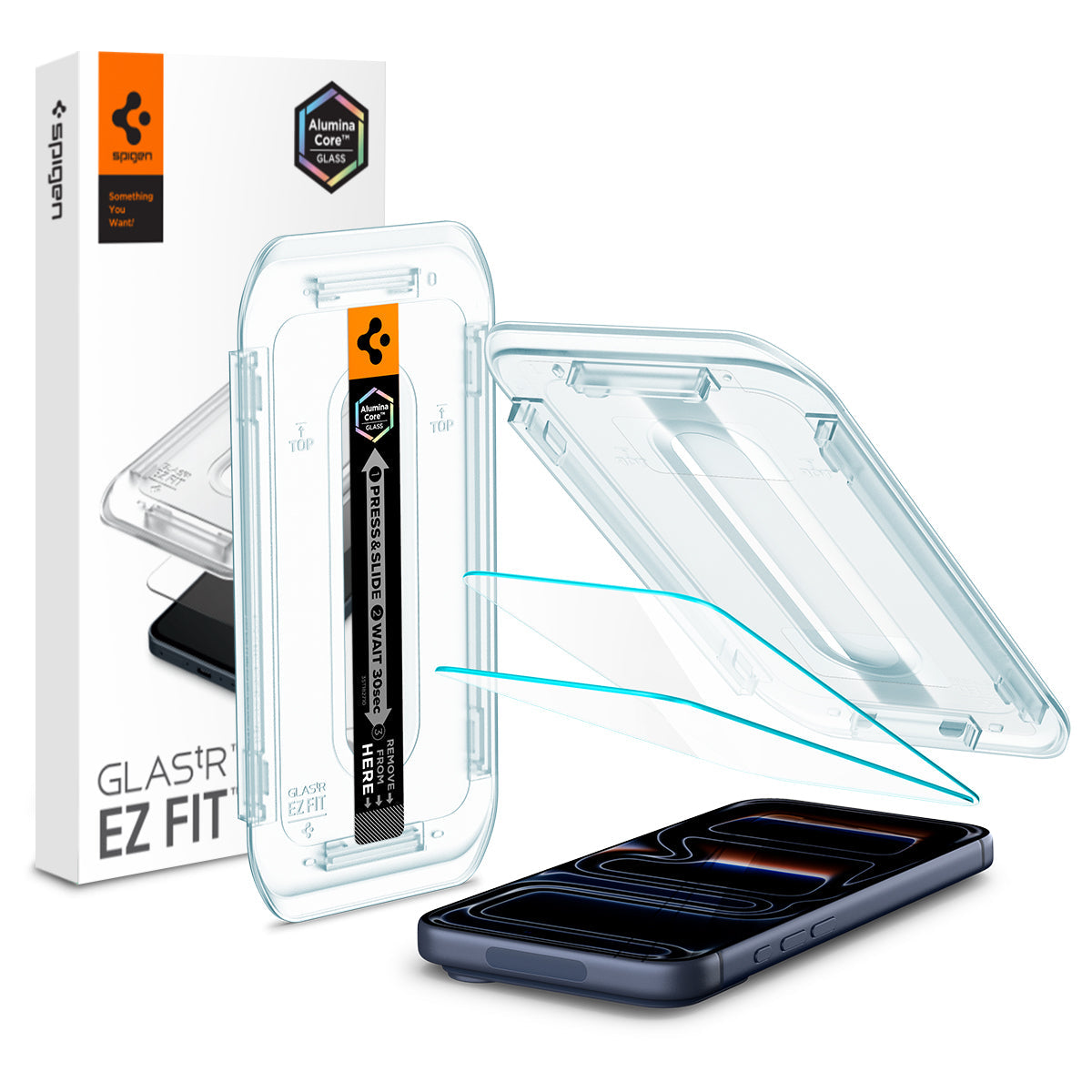 Spigen iPhone 16 Pro Max / 16 Pro Screen Protector GLAS.tR EZ Fit (2 Pack) view 14