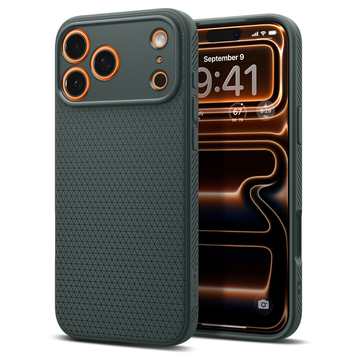 Temporary prelaunch image — Spigen iPhone 18 Pro Max Case – Liquid Air — Abyss Green