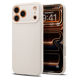 Temporary prelaunch image — Spigen iPhone 18 Pro Max Case – Liquid Air — Natural Titanium