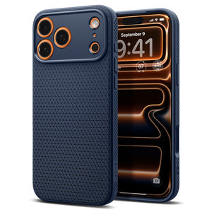 Temporary prelaunch image — Spigen iPhone 18 Pro Max Case – Liquid Air — Navy Blue