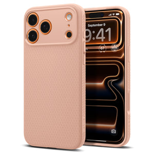 Temporary prelaunch image — Spigen iPhone 18 Pro Max Case – Liquid Air — Rose Titanium