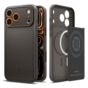 Temporary prelaunch image — Spigen iPhone 18 Pro Case – Thin Fit (MagFit) — Gunmetal