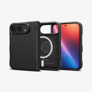 iPhone Duo Air Fit Pro (Mag Fit) showing the case from front and back with a magnetic ring and full hinge coverage