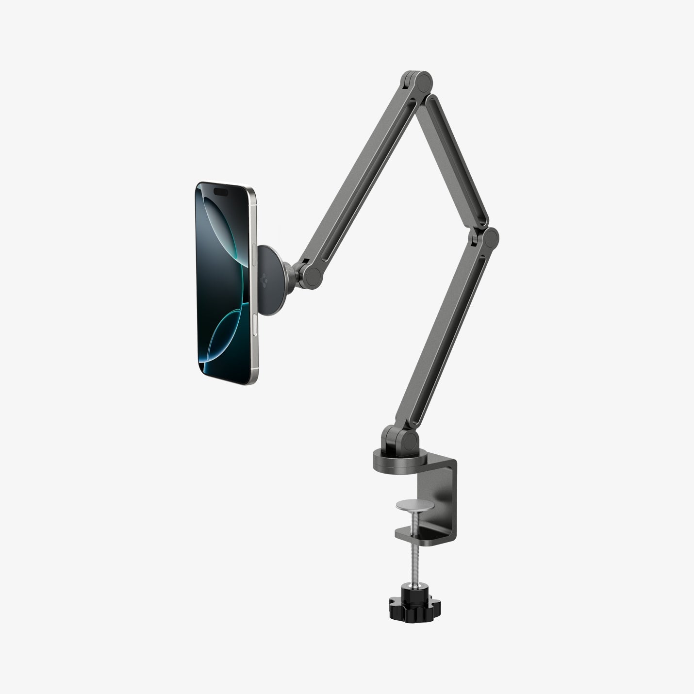 Spigen OneTap Clamp MagFit magnetic phone holder in Space Gray