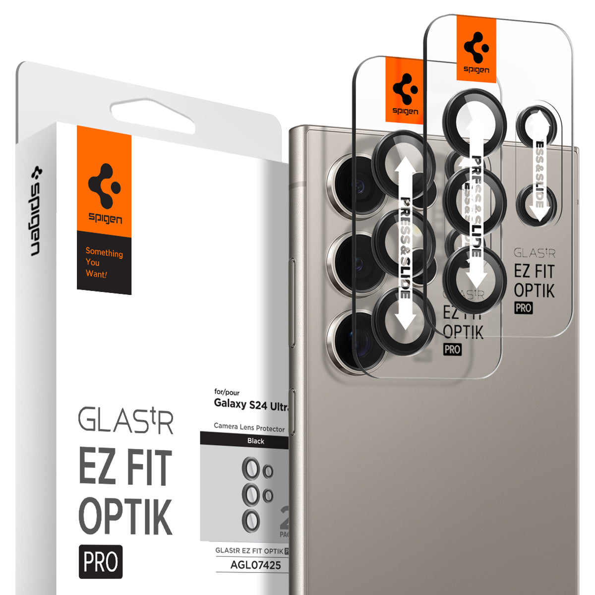 Spigen Galaxy S24 Ultra Lens Protector Optik Pro EZ Fit (2 Pack)