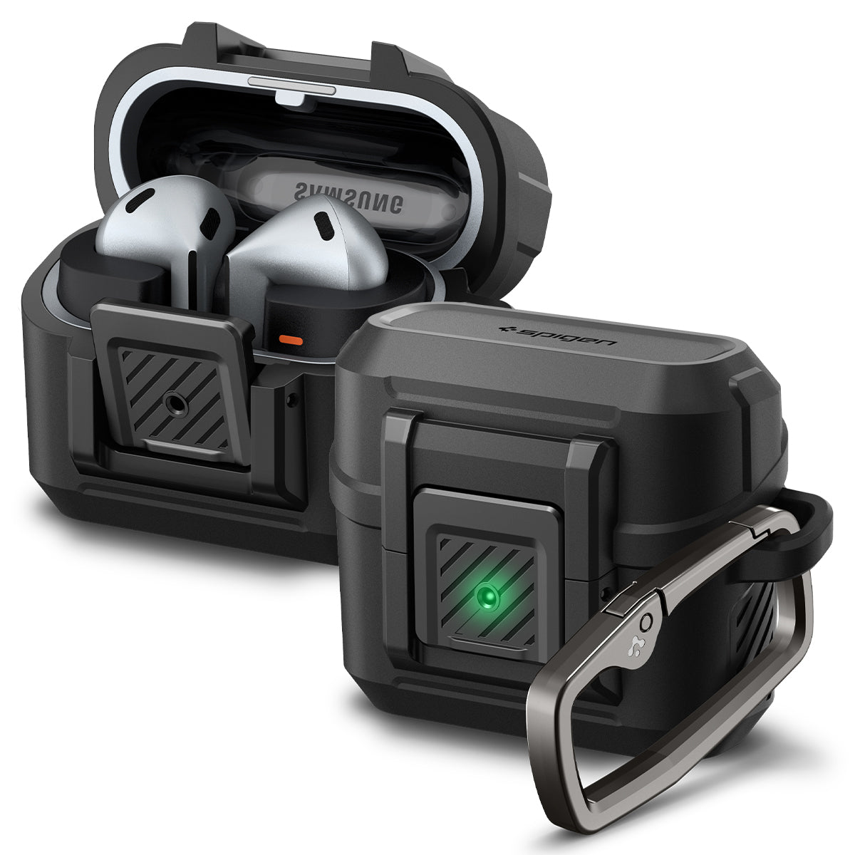 Spigen Galaxy Buds 3 FE Case - Lock Fit - Matte Black - image 1