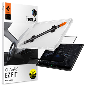 Spigen Tesla Model Y Screen Protector (16“) Screen Protector GLAS.tR EZ Fit AluminaCore Anti-Glare