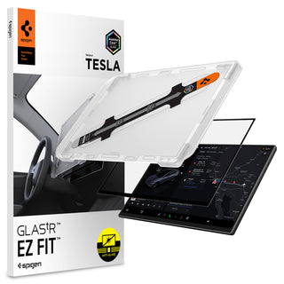 Spigen Tesla Model Y Screen Protector (16“) Screen Protector GLAS.tR EZ Fit AluminaCore Anti-Glare