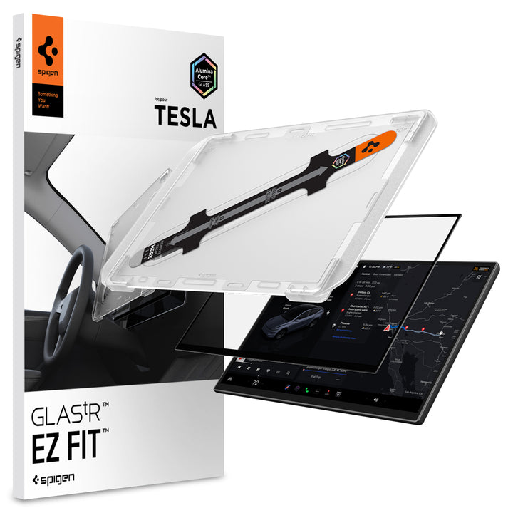 Spigen Tesla Model Y Screen Protector (16”)– GLAS.tR EZ Fit AluminaCore