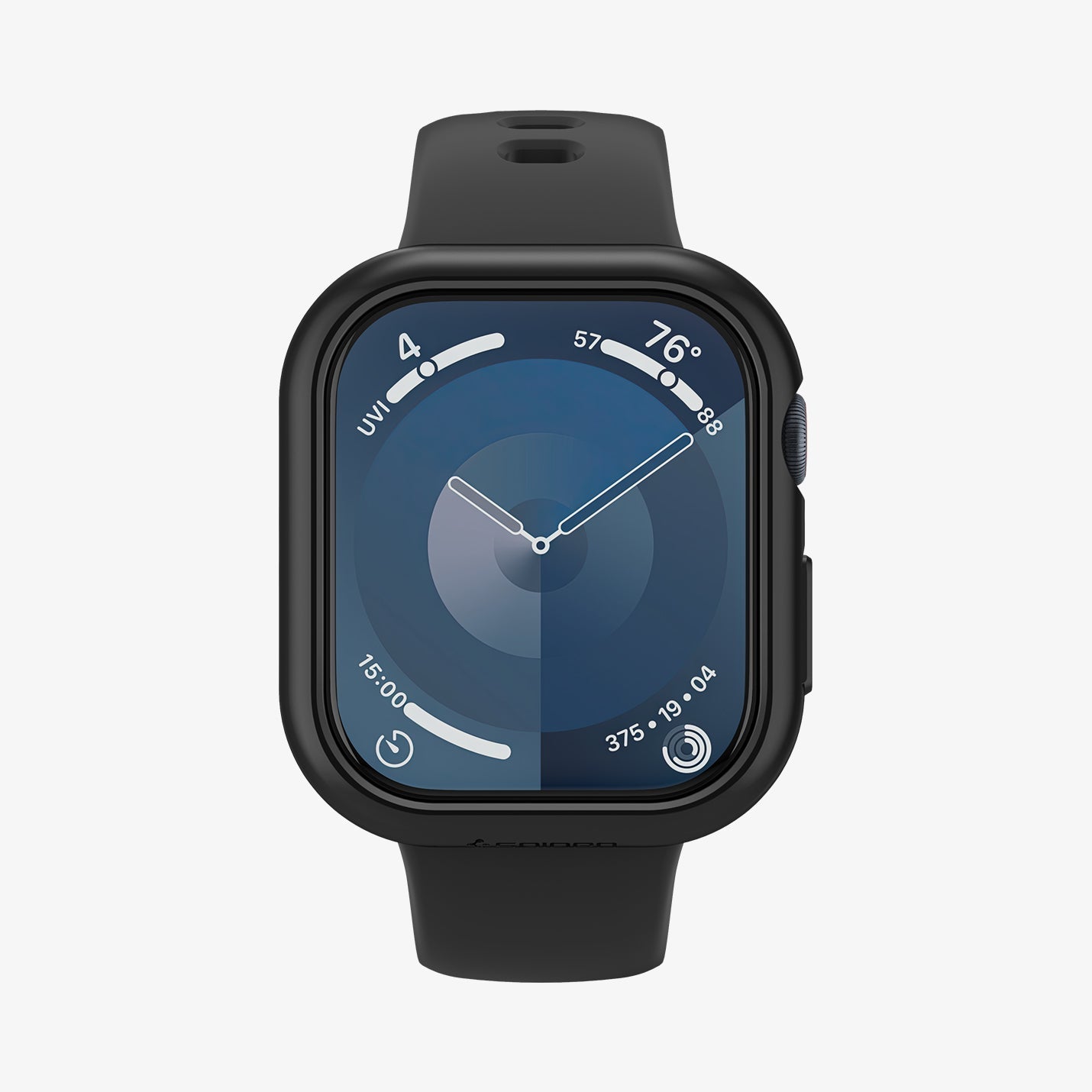 ACS08601 - Apple Watch Series 11 / 10 (46mm) Case Thin Fit in Black showing the front and partial sides