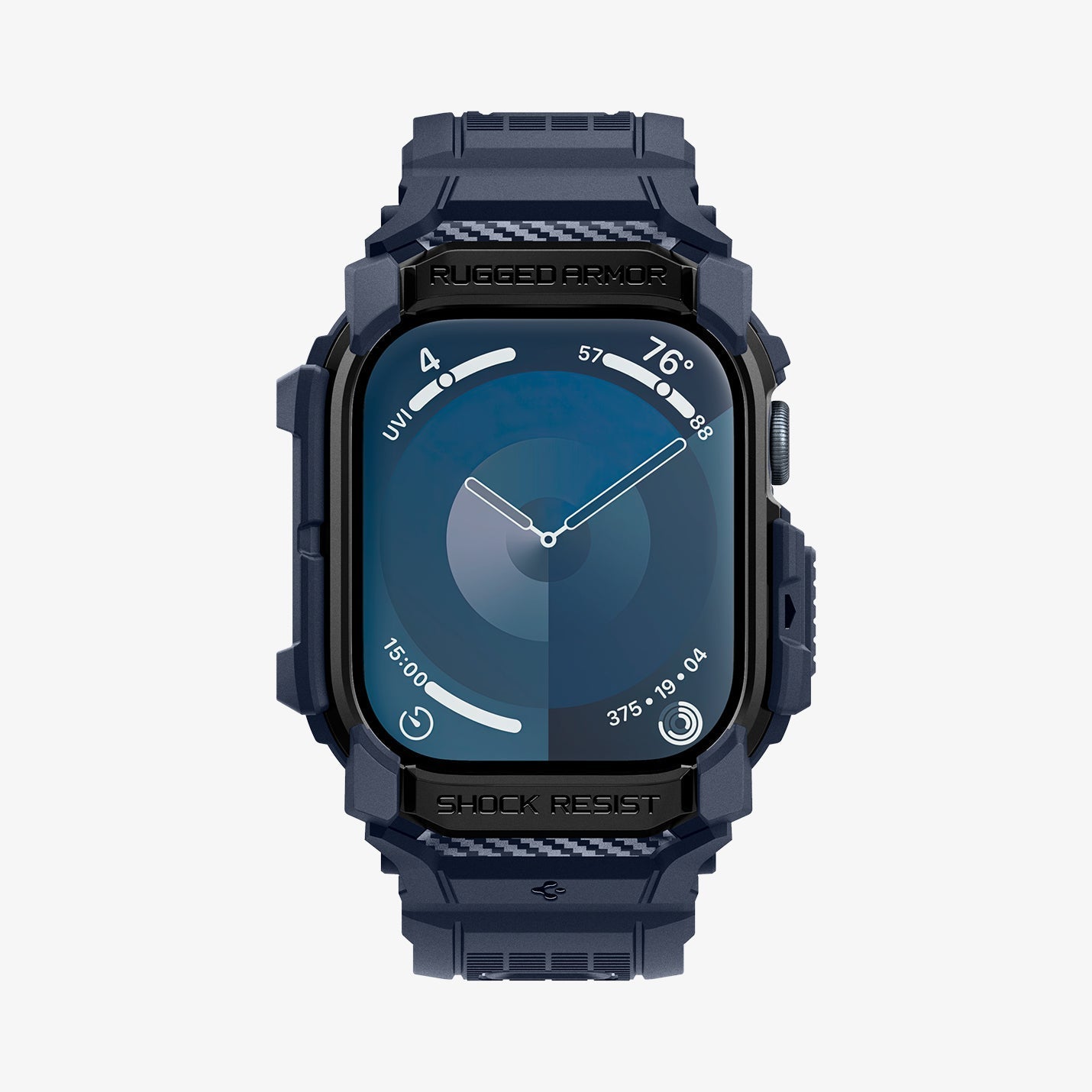 ACS08606 - Apple Watch Series 11 / 10 (46mm) Case Rugged Armor Pro in Navy Blue showing the front and partial sides