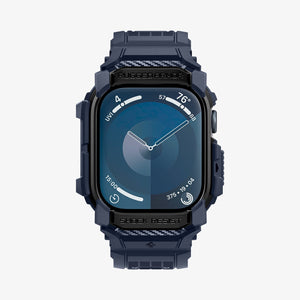 ACS08606 - Apple Watch Series 11 / 10 (46mm) Case Rugged Armor Pro in Navy Blue showing the front and partial sides