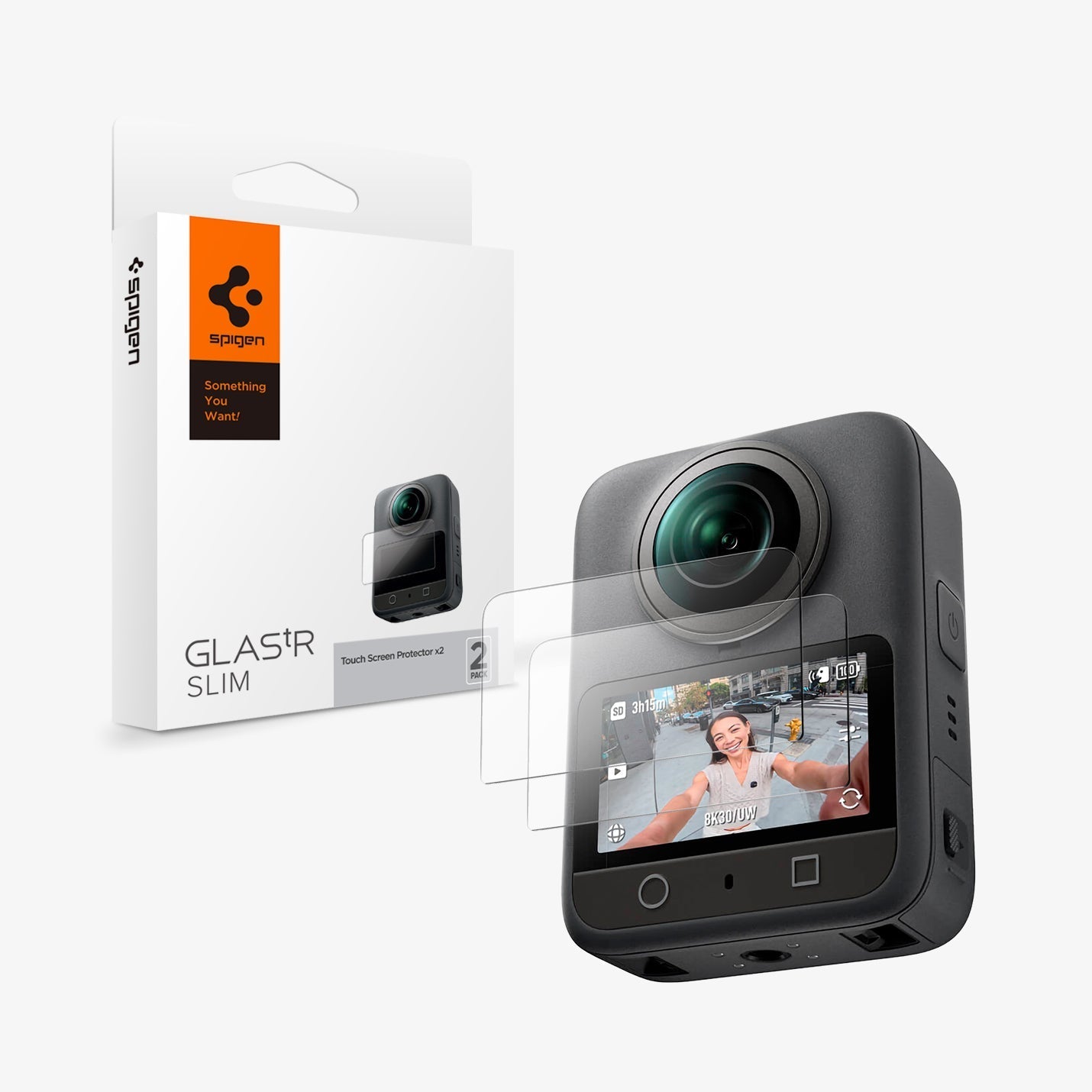 Spigen DJI Osmo 360 Screen Protector – Glas.tR SLIM in Clear