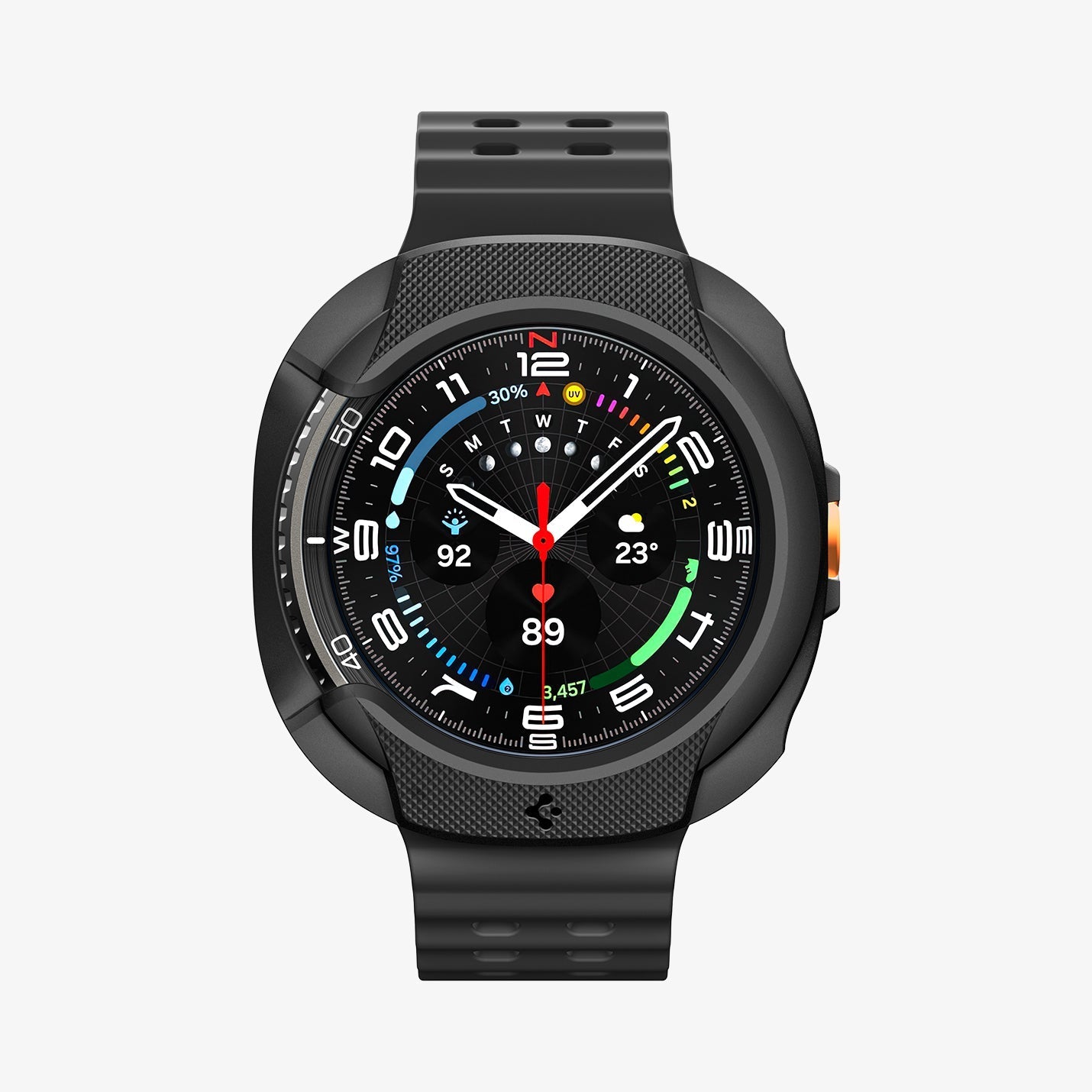 Spigen Galaxy Watch 8 Classic (46mm) Watch Case – Liquid Air in Matte Black