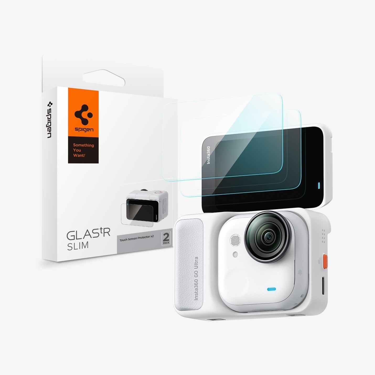 Spigen Insta360 GO Ultra Screen Protector – Glas.tR SLIM in Clear