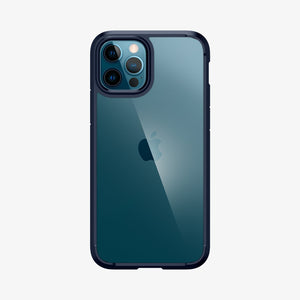 ACS01618 - iPhone 12 Pro Max Case Ultra Hybrid in crystal clear showing the back