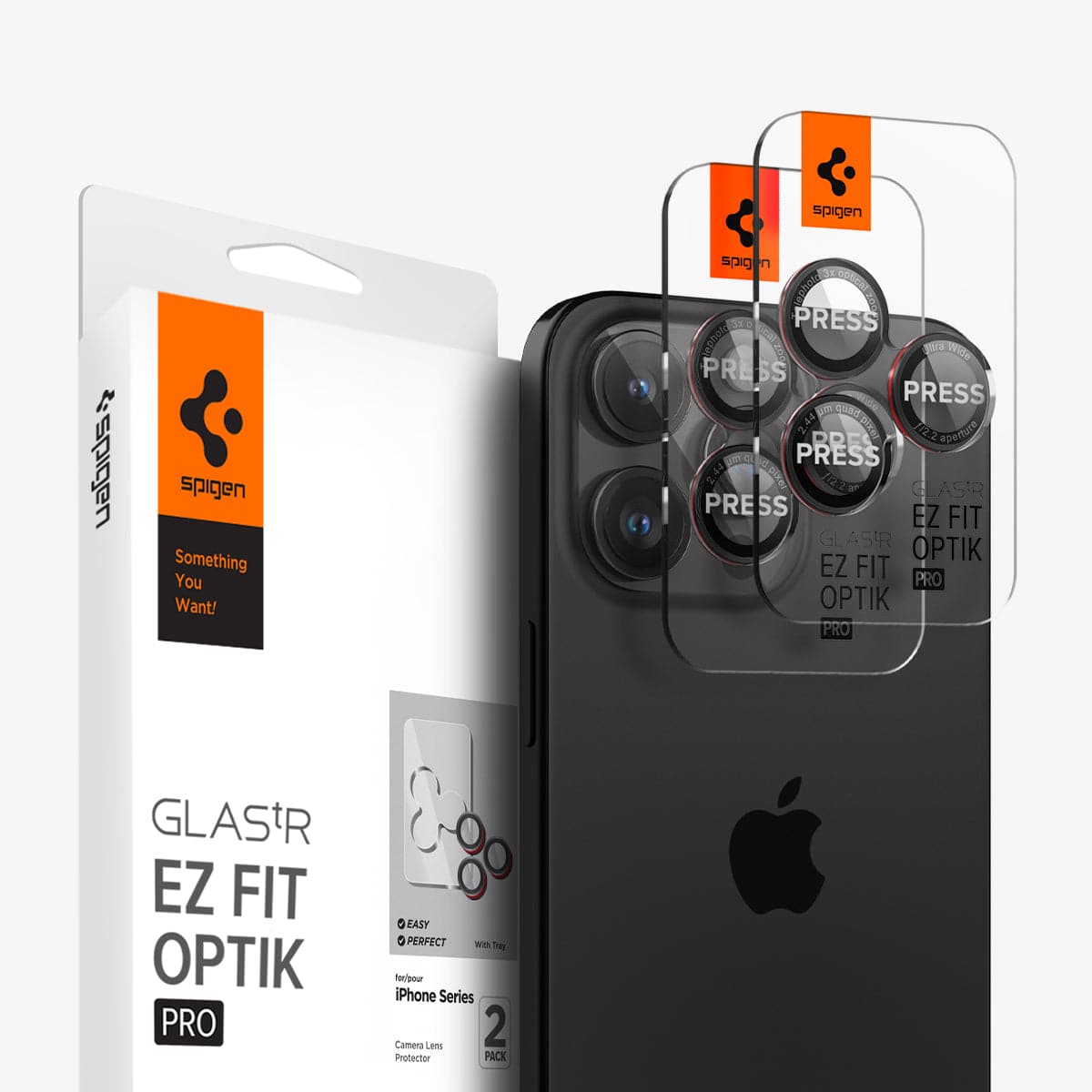 Spigen iPhone 14 Pro Max / 14 Pro Lens Protector – Optik Pro EZ Fit – L-Series product image 1