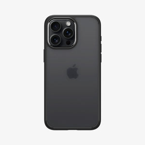 Spigen Ultra Hybrid Matte case for iPhone 15 Pro in Frost Black – rear view main image