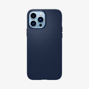ACS03202 - iPhone 13 Pro Max Case Liquid Air in navy blue showing the back