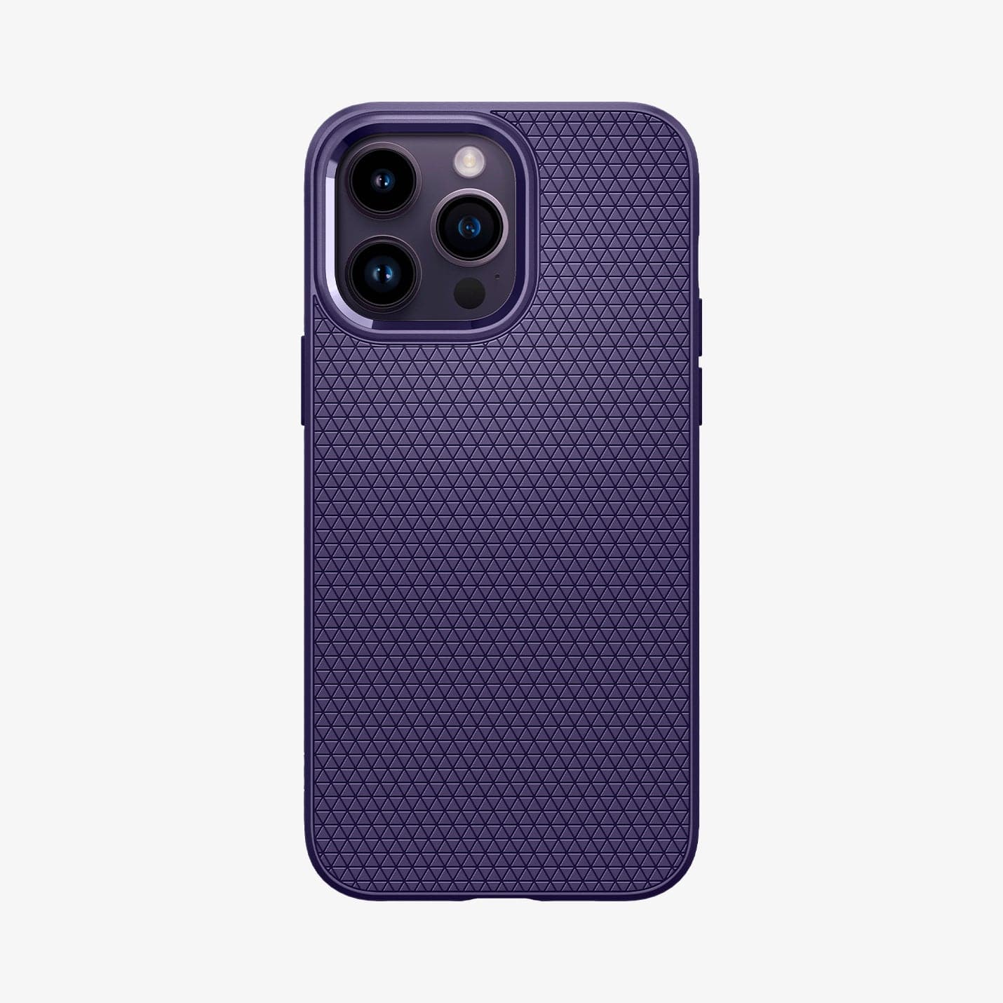 Spigen iPhone 14 Pro Max Case – Liquid Air - Deep Purple - back view