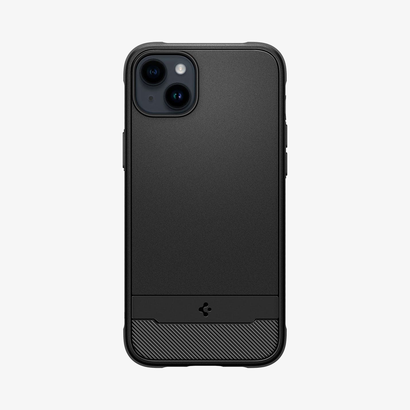 ACS04812 - iPhone 14 Pro Max Case Rugged Armor (MagFit) in matte black showing the back
