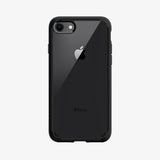 042CS20924 - iPhone SE Ultra Hybrid case in rose crystal showing the back